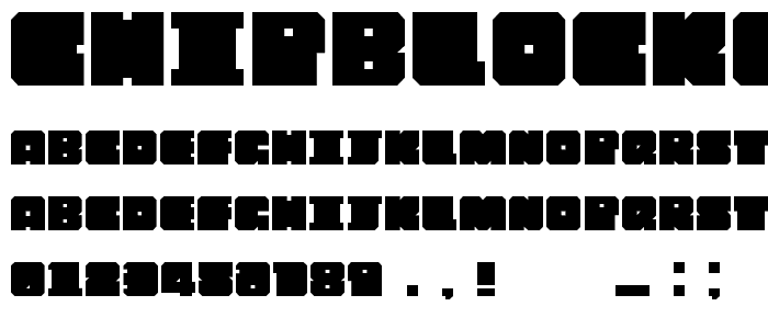 Chipblocked Bold font